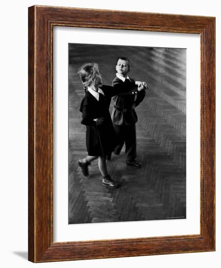 Public School Students Taking Rhythmic Dance Class-Howard Sochurek-Framed Photographic Print