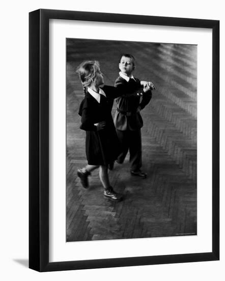 Public School Students Taking Rhythmic Dance Class-Howard Sochurek-Framed Photographic Print