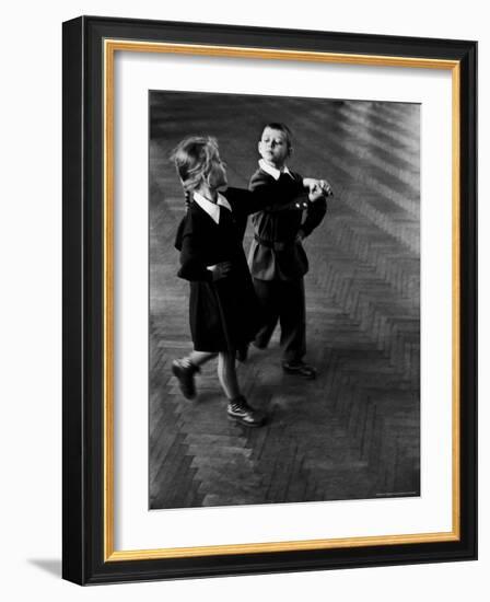 Public School Students Taking Rhythmic Dance Class-Howard Sochurek-Framed Photographic Print