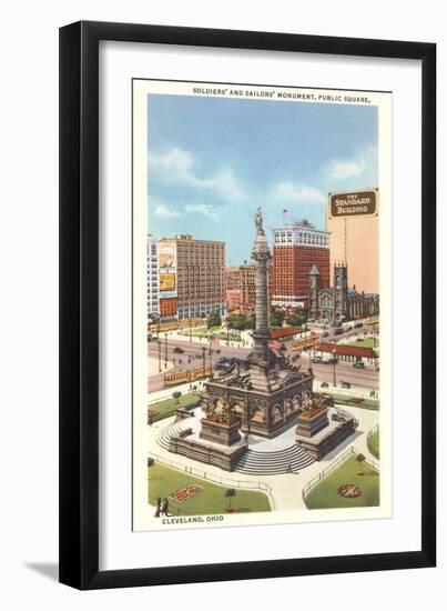 Public Square, Cleveland-null-Framed Art Print