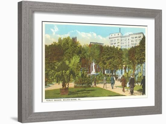 Public Square, Wilkes-Barre, Pennsylvania-null-Framed Art Print