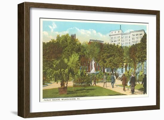 Public Square, Wilkes-Barre, Pennsylvania-null-Framed Art Print