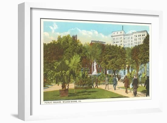 Public Square, Wilkes-Barre, Pennsylvania-null-Framed Art Print