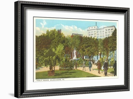 Public Square, Wilkes-Barre, Pennsylvania-null-Framed Art Print