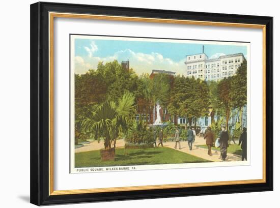 Public Square, Wilkes-Barre, Pennsylvania-null-Framed Art Print