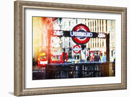 Public Subway - In the Style of Oil Painting-Philippe Hugonnard-Framed Giclee Print