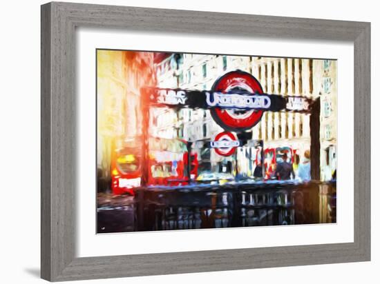 Public Subway - In the Style of Oil Painting-Philippe Hugonnard-Framed Giclee Print