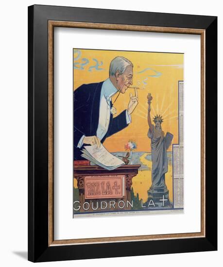 Publicity Calendar for the Cigarette Paper Manufacturer 'Rizla', Depicting President Woodrow Wilson-French School-Framed Giclee Print