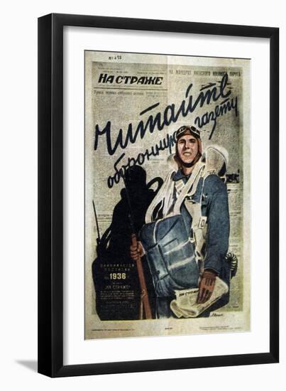 Publicity for a Russian Journal, 1935-T Averin-Framed Giclee Print