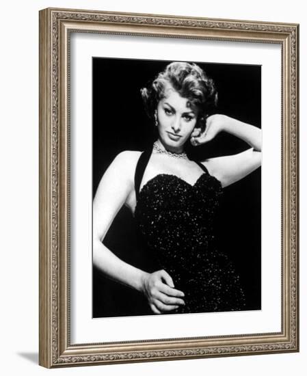 Publicity Shot of Sophia Loren Taken to Promote the Pride and the Passion, 1957-null-Framed Photo