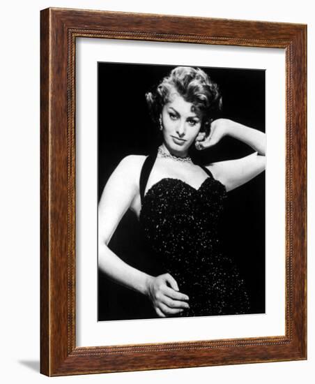 Publicity Shot of Sophia Loren Taken to Promote the Pride and the Passion, 1957-null-Framed Photo