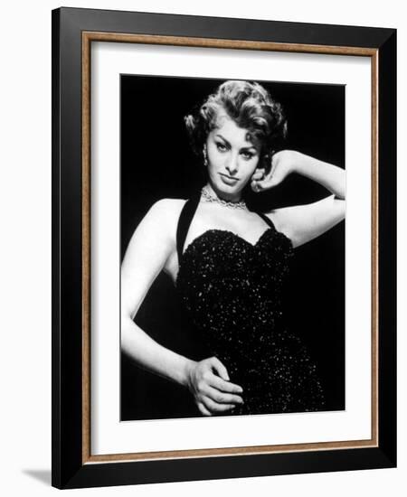 Publicity Shot of Sophia Loren Taken to Promote the Pride and the Passion, 1957-null-Framed Photo