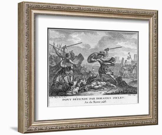 Publius Horatius Cocles and Two Companions Defend Tiber Bridge-Augustyn Mirys-Framed Photographic Print