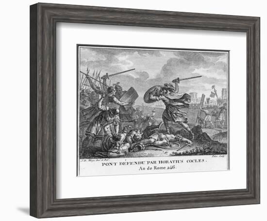 Publius Horatius Cocles and Two Companions Defend Tiber Bridge-Augustyn Mirys-Framed Photographic Print