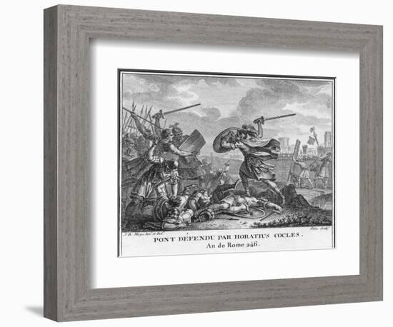 Publius Horatius Cocles and Two Companions Defend Tiber Bridge-Augustyn Mirys-Framed Photographic Print