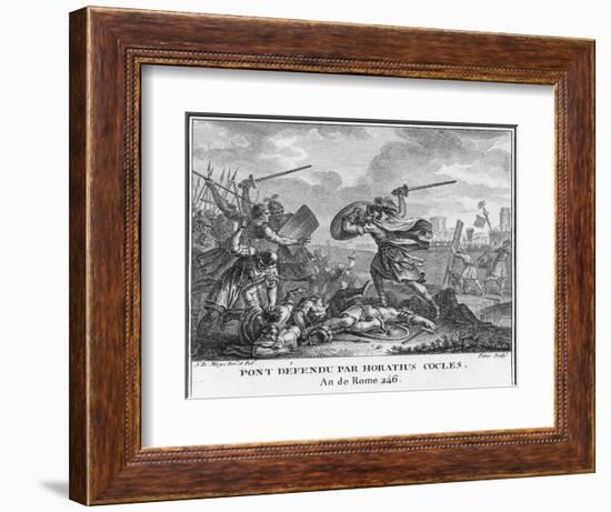 Publius Horatius Cocles and Two Companions Defend Tiber Bridge-Augustyn Mirys-Framed Photographic Print