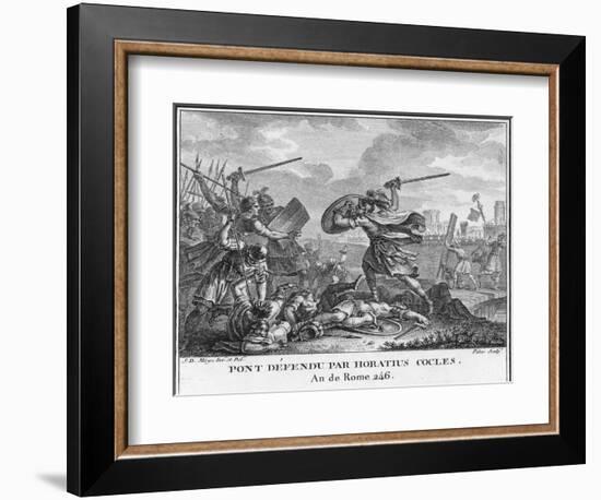 Publius Horatius Cocles and Two Companions Defend Tiber Bridge-Augustyn Mirys-Framed Photographic Print