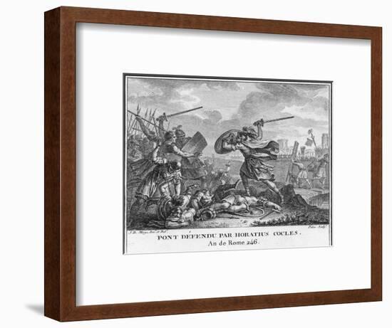 Publius Horatius Cocles and Two Companions Defend Tiber Bridge-Augustyn Mirys-Framed Photographic Print