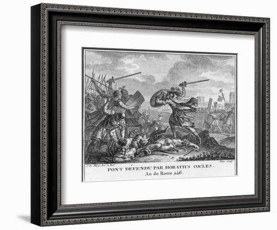 Publius Horatius Cocles and Two Companions Defend Tiber Bridge-Augustyn Mirys-Framed Photographic Print