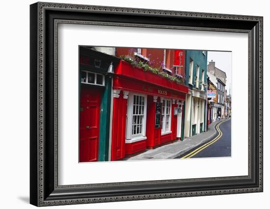 Pubs Lined Street, Kinsale, Ireland-George Oze-Framed Photographic Print