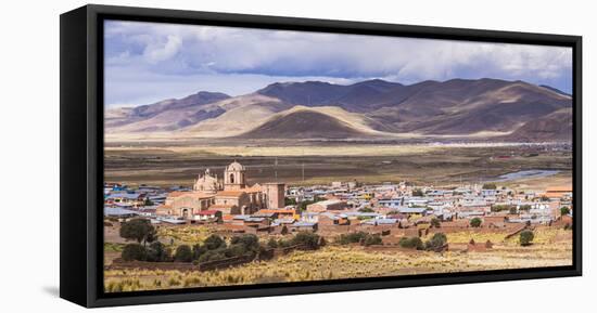 Pucara Seen from Pukara Inca Ruins, Puno Region, Peru, South America-Matthew Williams-Ellis-Framed Premier Image Canvas