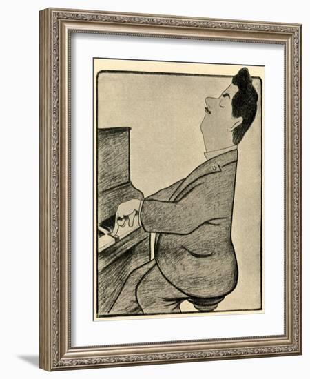 Puccini at the piano-Leonetto Cappiello-Framed Giclee Print