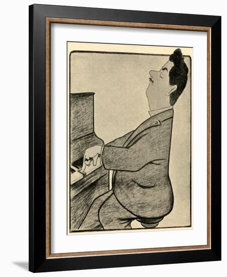 Puccini at the piano-Leonetto Cappiello-Framed Giclee Print