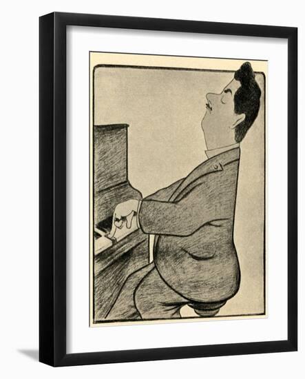 Puccini at the piano-Leonetto Cappiello-Framed Giclee Print