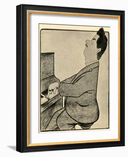 Puccini at the piano-Leonetto Cappiello-Framed Giclee Print