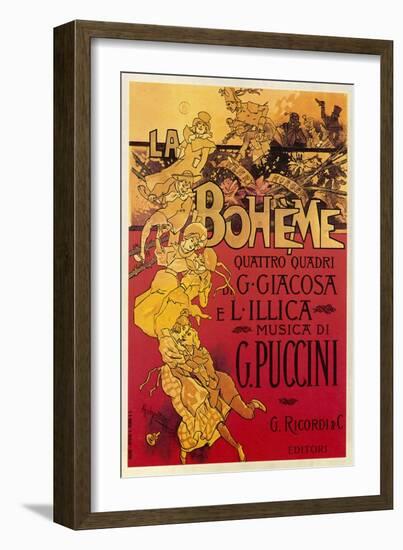 Puccini, La Boheme-Adolfo Hohenstein-Framed Premium Giclee Print