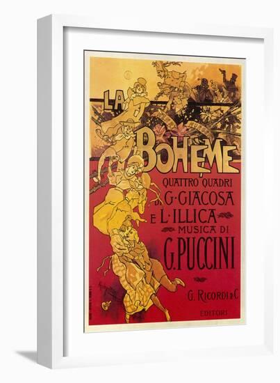 Puccini, La Boheme-Adolfo Hohenstein-Framed Premium Giclee Print