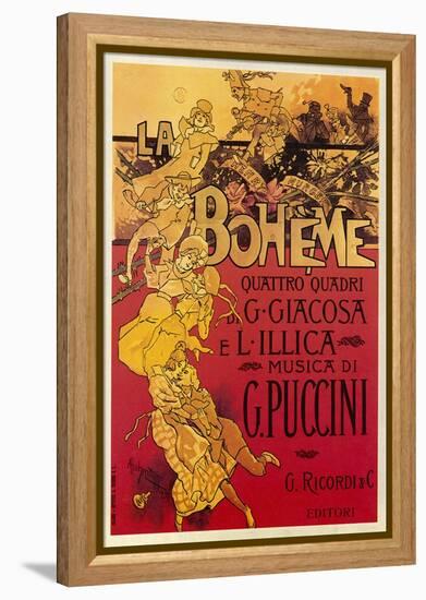 Puccini, La Boheme-Adolfo Hohenstein-Framed Stretched Canvas