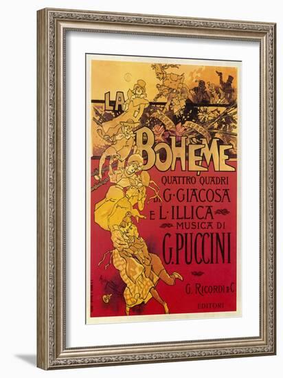 Puccini, La Boheme-Adolfo Hohenstein-Framed Art Print