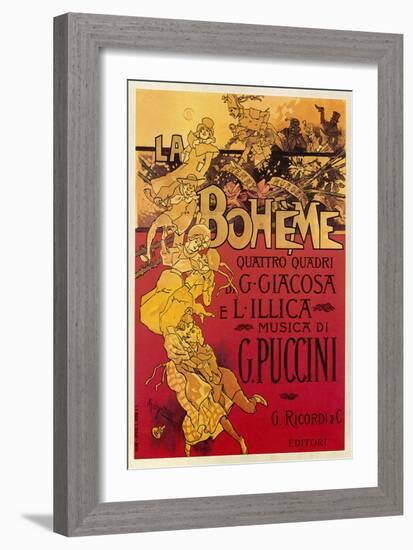 Puccini, La Boheme-Adolfo Hohenstein-Framed Art Print