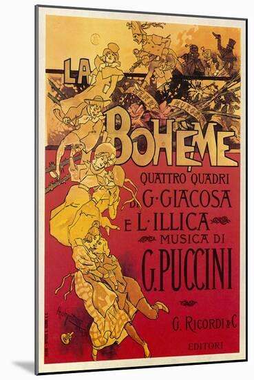 Puccini, La Boheme-Adolfo Hohenstein-Mounted Art Print