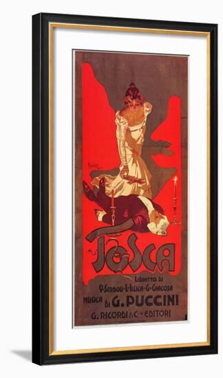 Puccini, Tosca-Adolfo Hohenstein-Framed Art Print