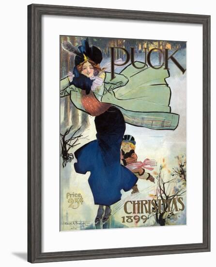 Puck Christmas 1899-Frank A. Nankivel-Framed Art Print