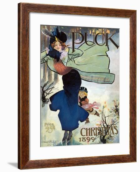 Puck Christmas 1899-Frank A. Nankivel-Framed Art Print