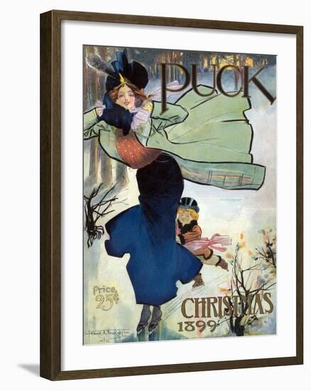 Puck Christmas 1899-Frank A. Nankivel-Framed Art Print