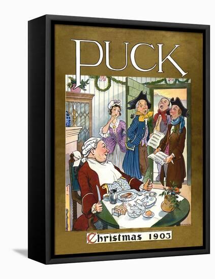 Puck Christmas 1903-Louis M. Glackens-Framed Stretched Canvas