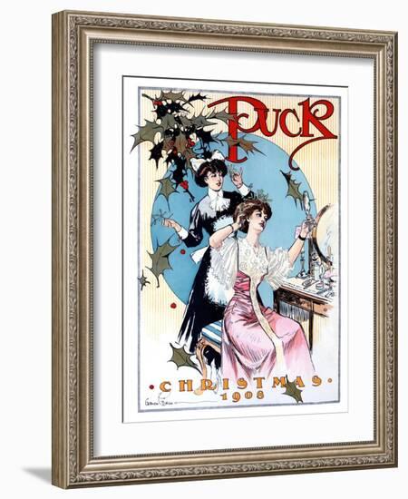 Puck Christmas 1908-Gordon Grant-Framed Art Print