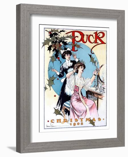 Puck Christmas 1908-Gordon Grant-Framed Art Print