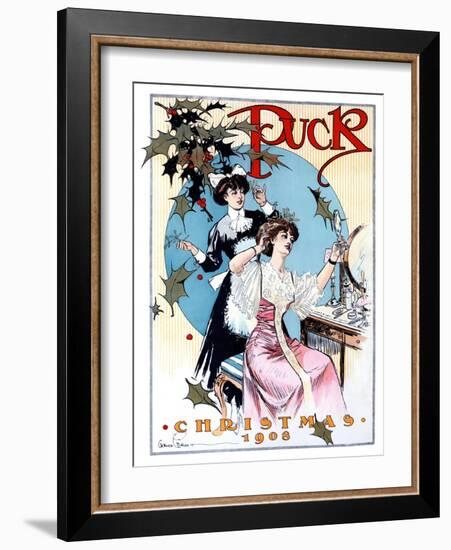 Puck Christmas 1908-Gordon Grant-Framed Art Print