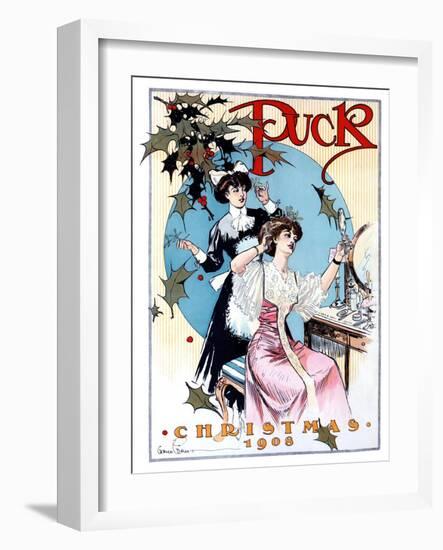 Puck Christmas 1908-Gordon Grant-Framed Art Print