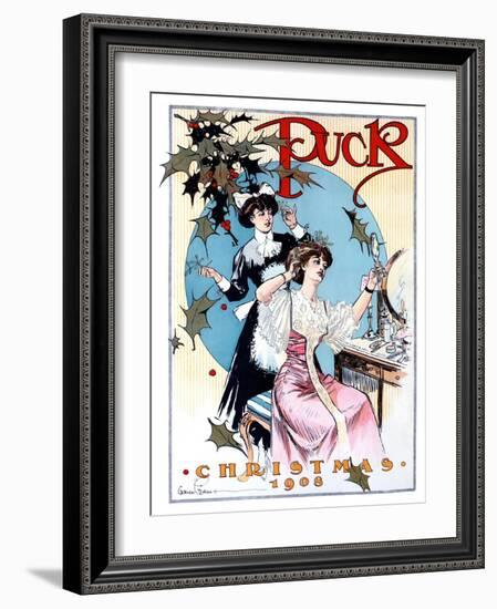 Puck Christmas 1908-Gordon Grant-Framed Art Print