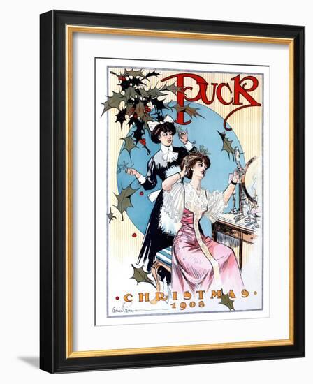 Puck Christmas 1908-Gordon Grant-Framed Art Print