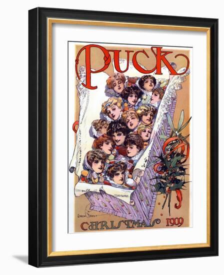 Puck Christmas 1909-Gordon Grant-Framed Art Print