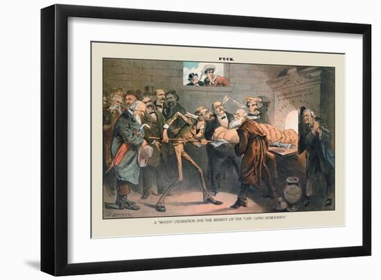 Puck Magazine: A Bogus Cremation-Joseph Keppler-Framed Art Print