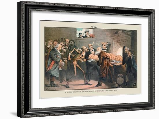 Puck Magazine: A Bogus Cremation-Joseph Keppler-Framed Art Print