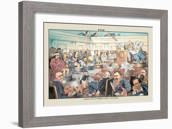 Puck Magazine: A Dreadful Attack-Frederick Burr Opper-Framed Art Print